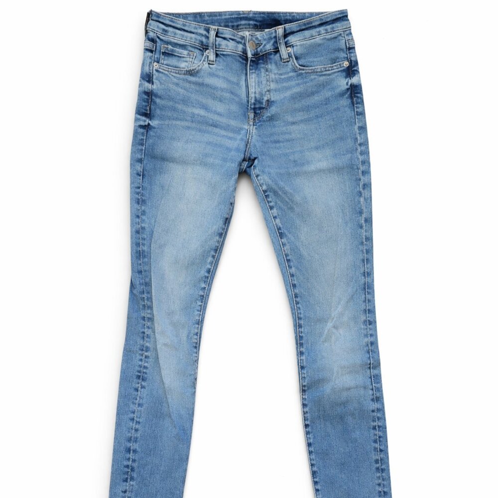 H&M Skinny Mid-Waist Jeans – Size 6 – Light Wash Stretch Denim